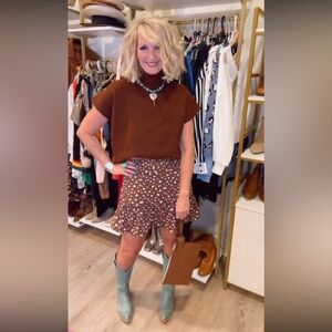 Cupshe Brown Turtle Neck Sweater